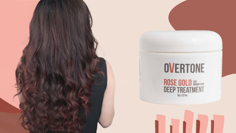 How to use oVertone rose gold for brown hair