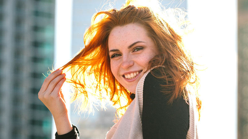 Brighten natural red hair with oVertone Ginger Coloring Conditioner